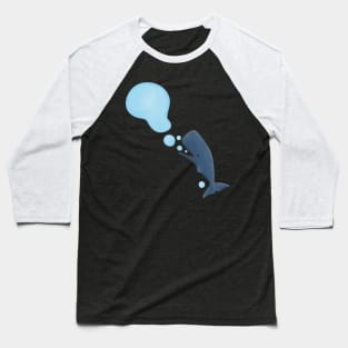 Cute sperm whale blowing bubbles cartoon Baseball T-Shirt